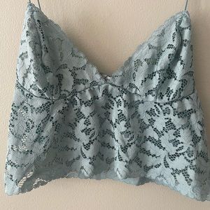 Intimately Free People Bralette Cami Lace Crop Blue Sz M